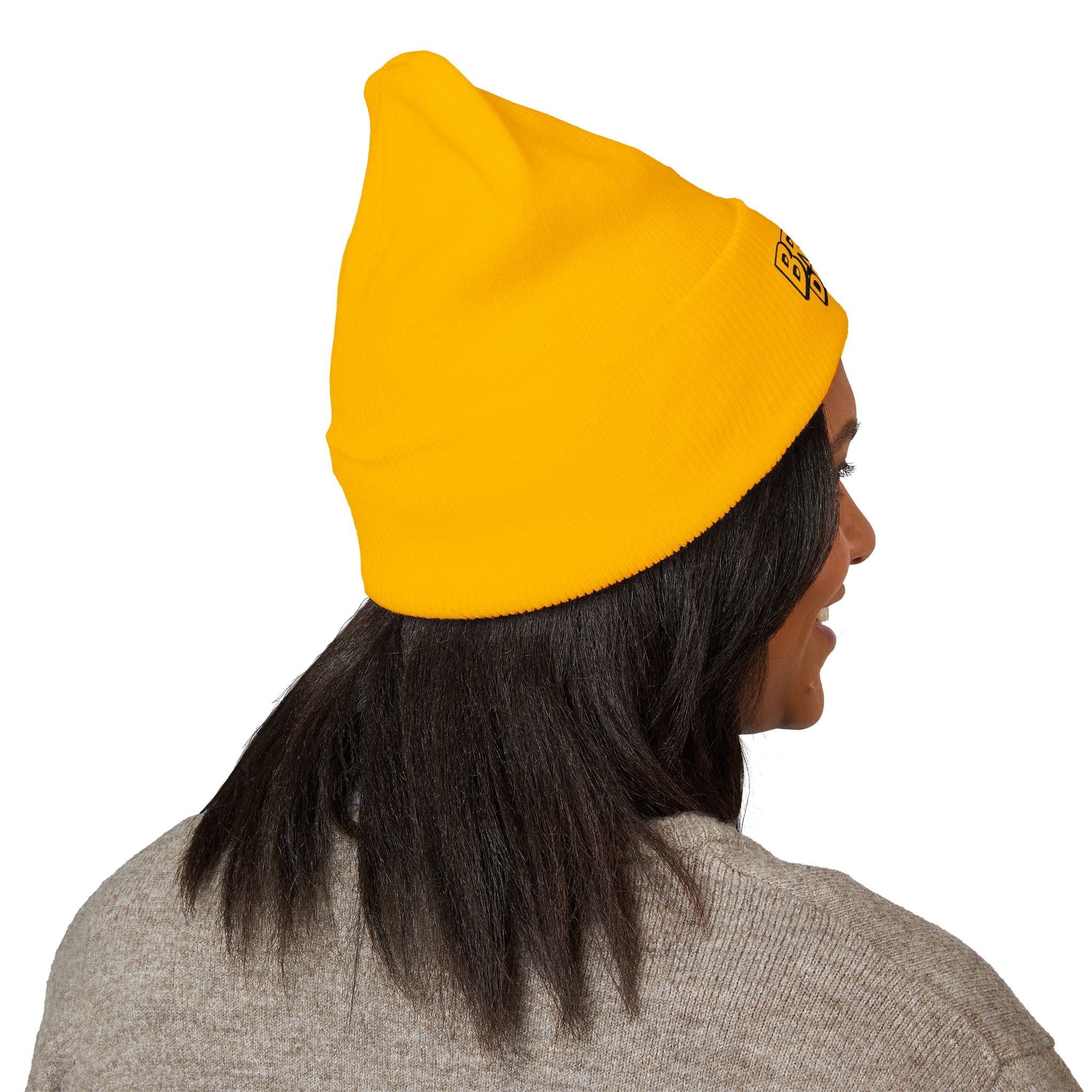 Embroidered Broken Design Beanie