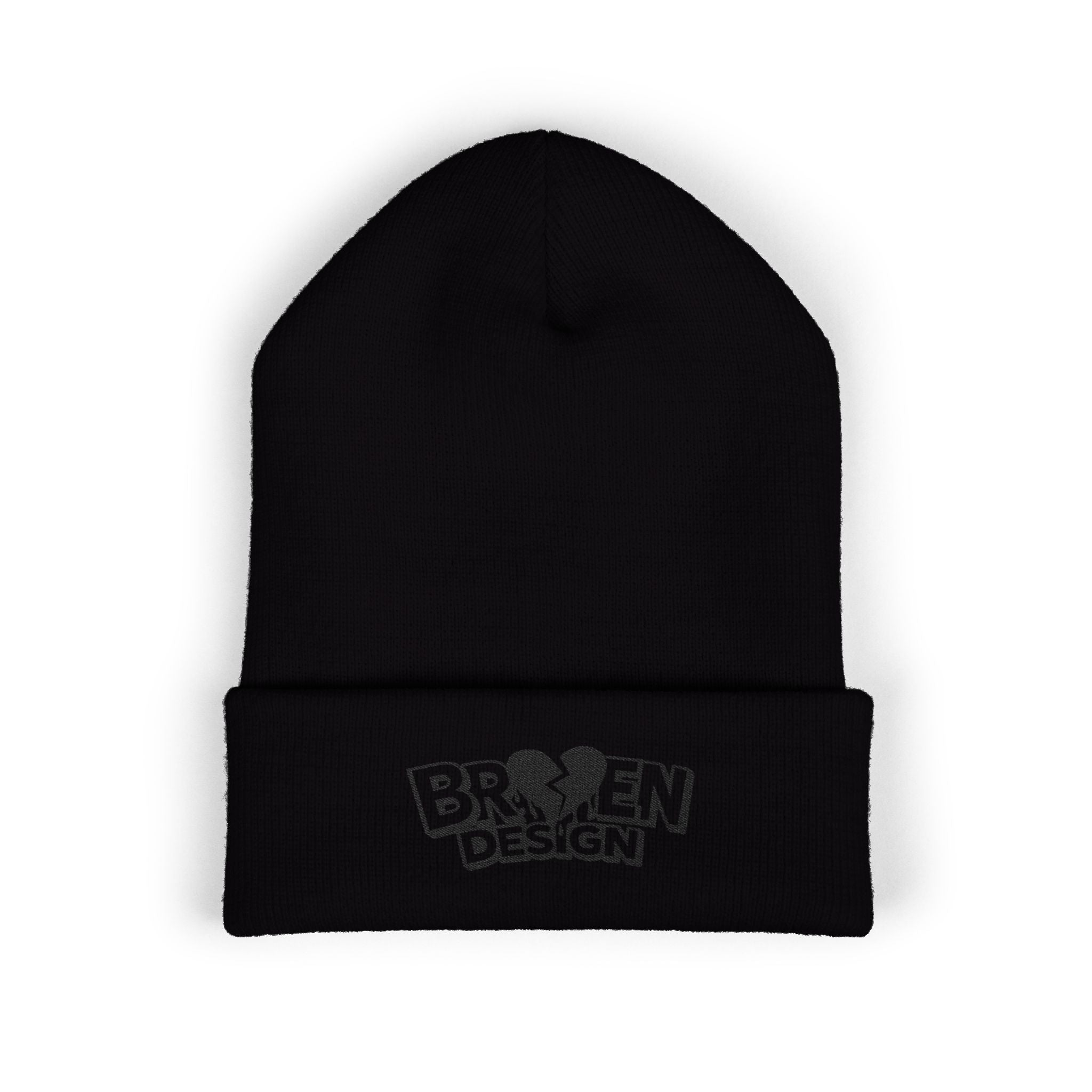 Embroidered Broken Design Beanie