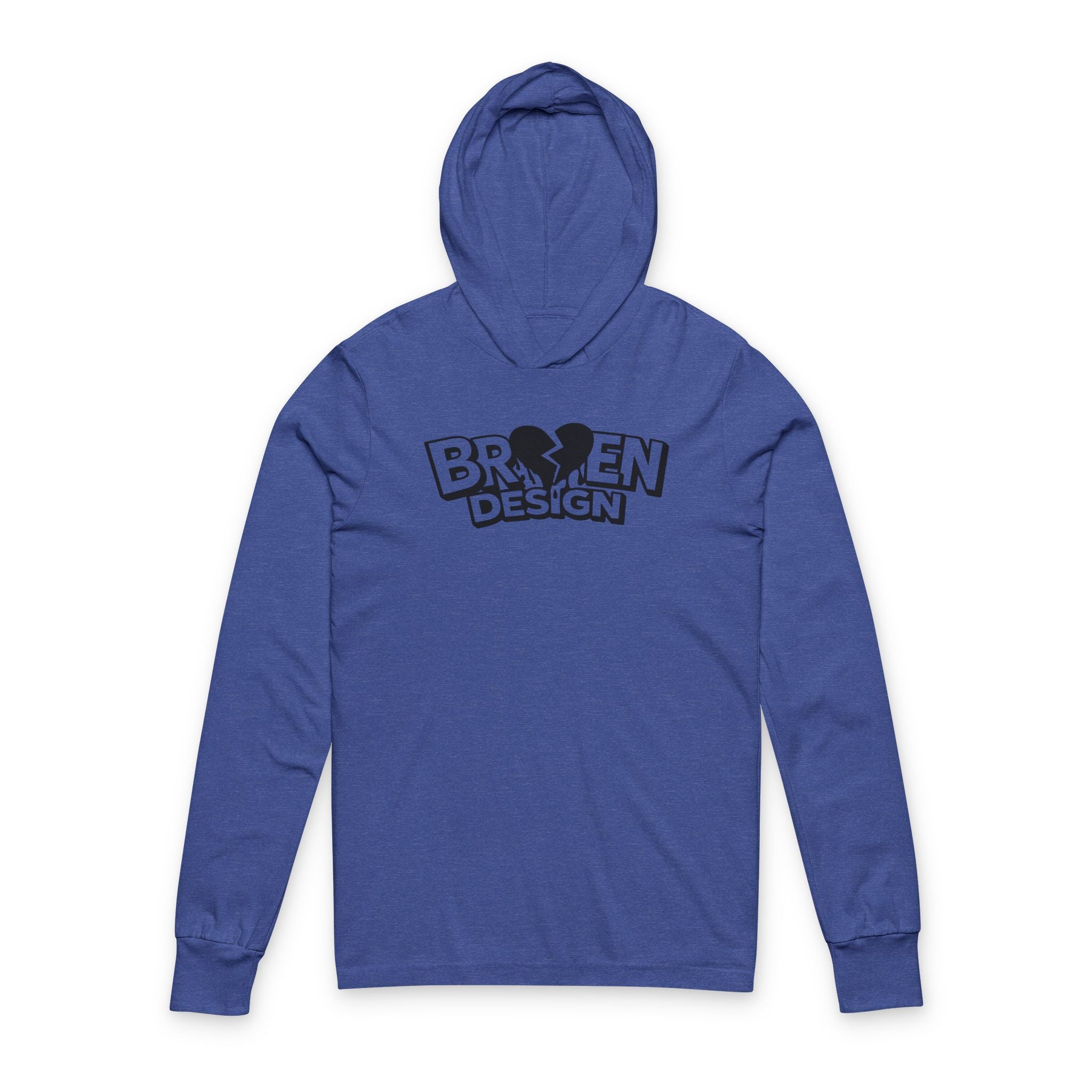Broken Design Hooded Long Sleeve Tee