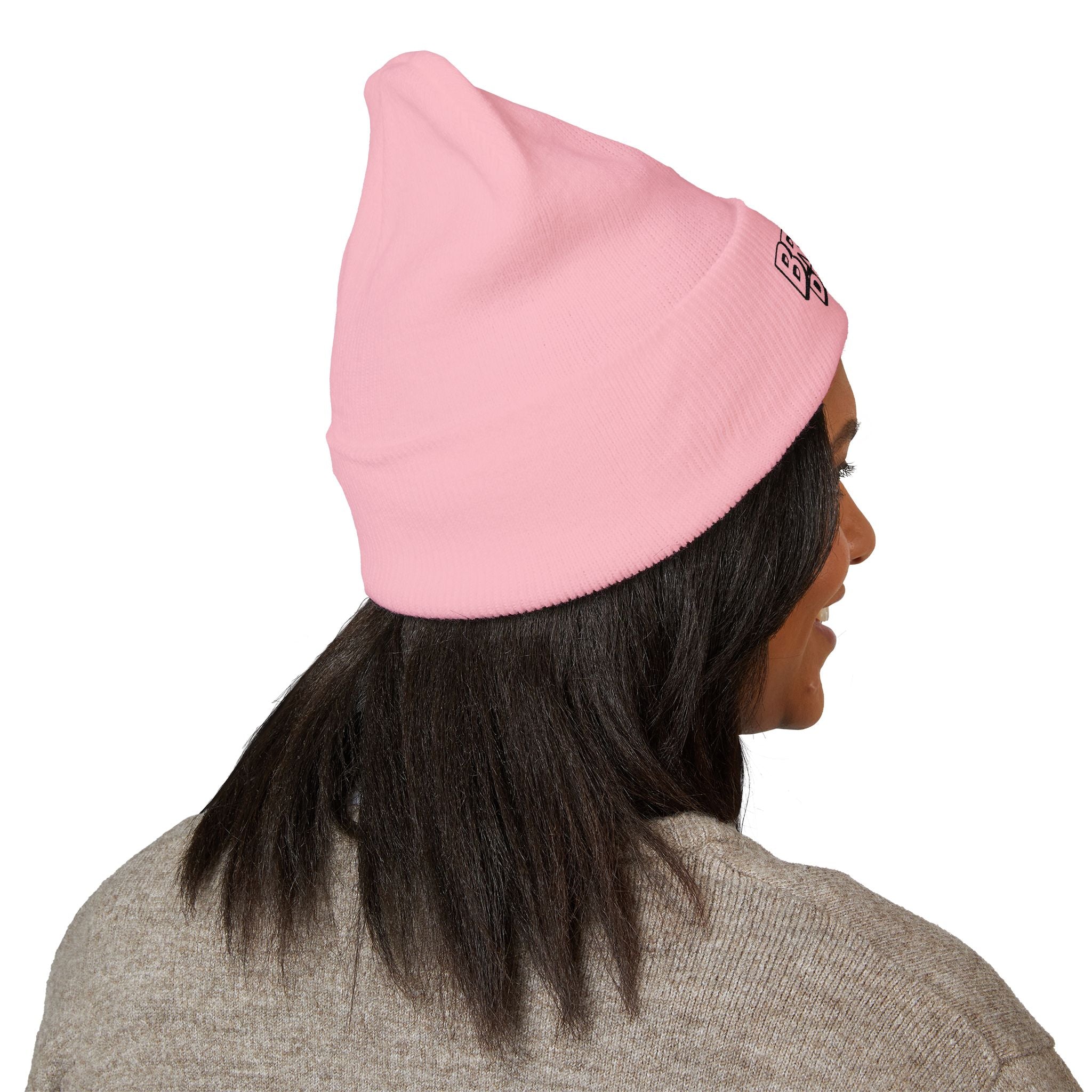 Embroidered Broken Design Beanie