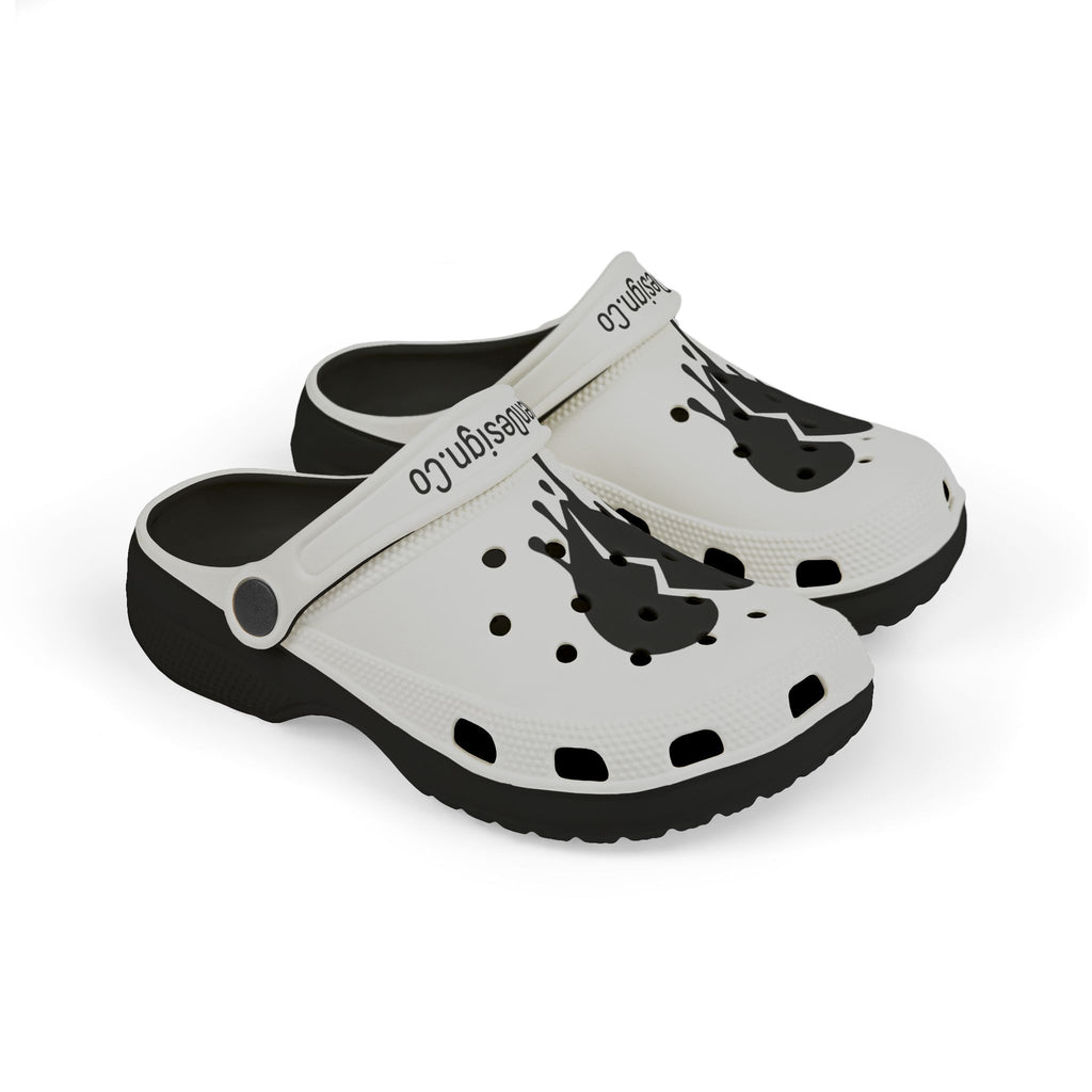 Black Dripping Broken Heart Design Crocs