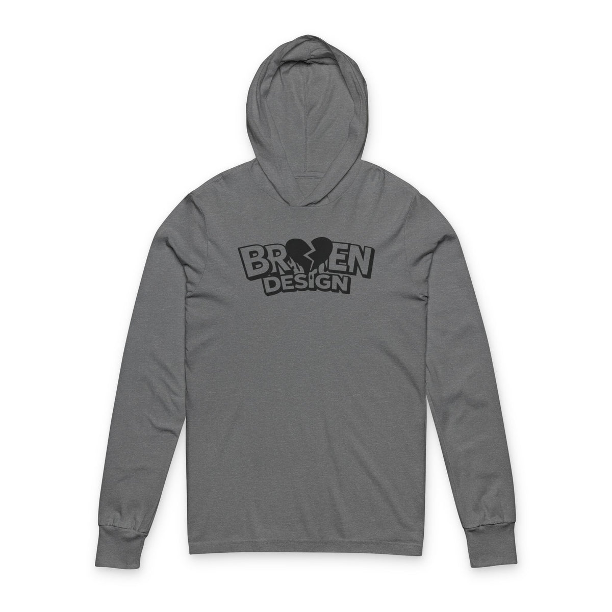 Broken Design Hooded Long Sleeve Tee