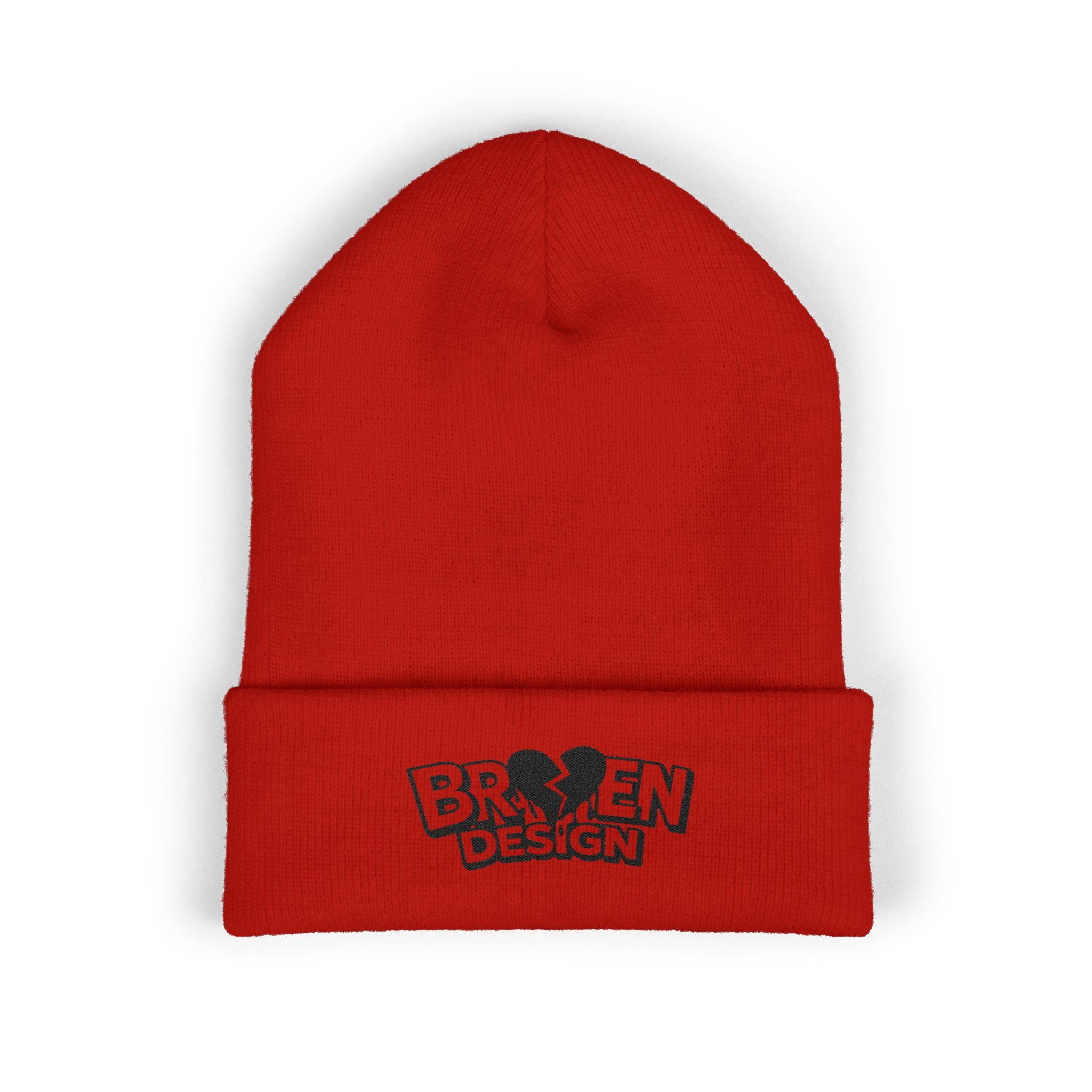 Embroidered Broken Design Beanie