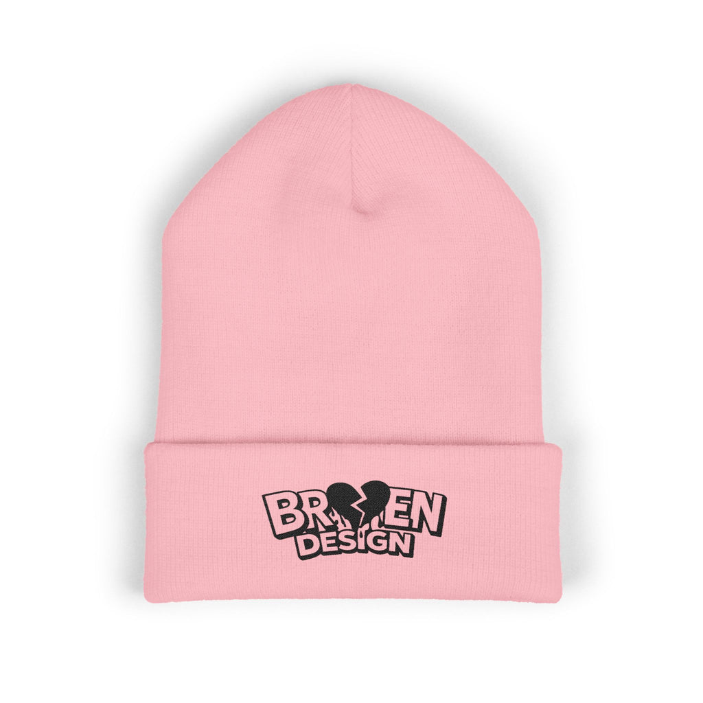 Embroidered Broken Design Beanie