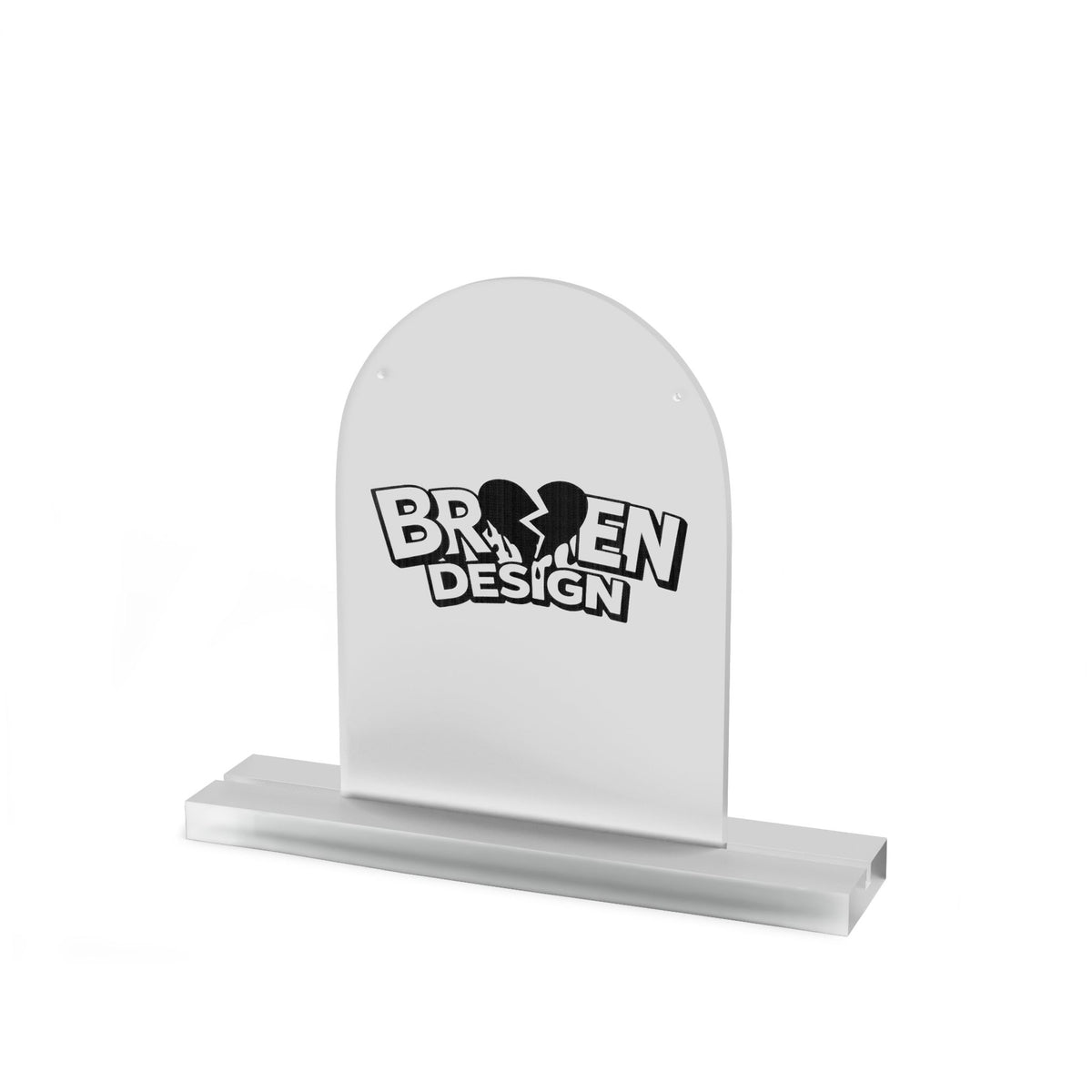 Table Sign — Clear Display Plaque