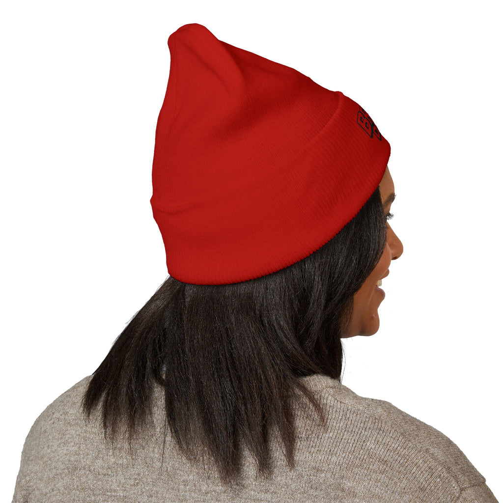 Embroidered Broken Design Beanie
