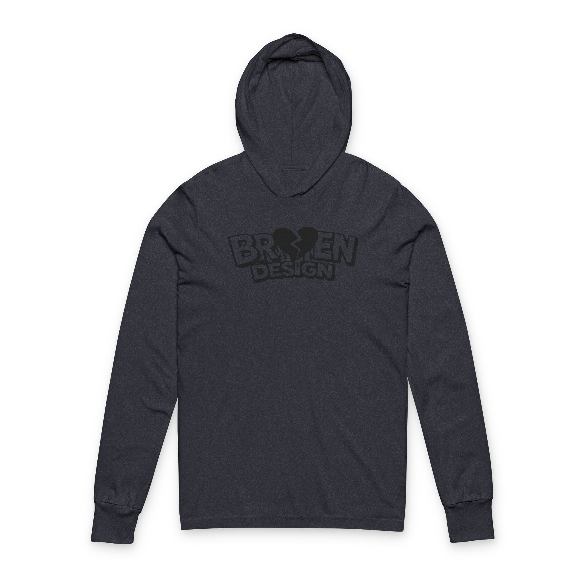 Broken Design Hooded Long Sleeve Tee