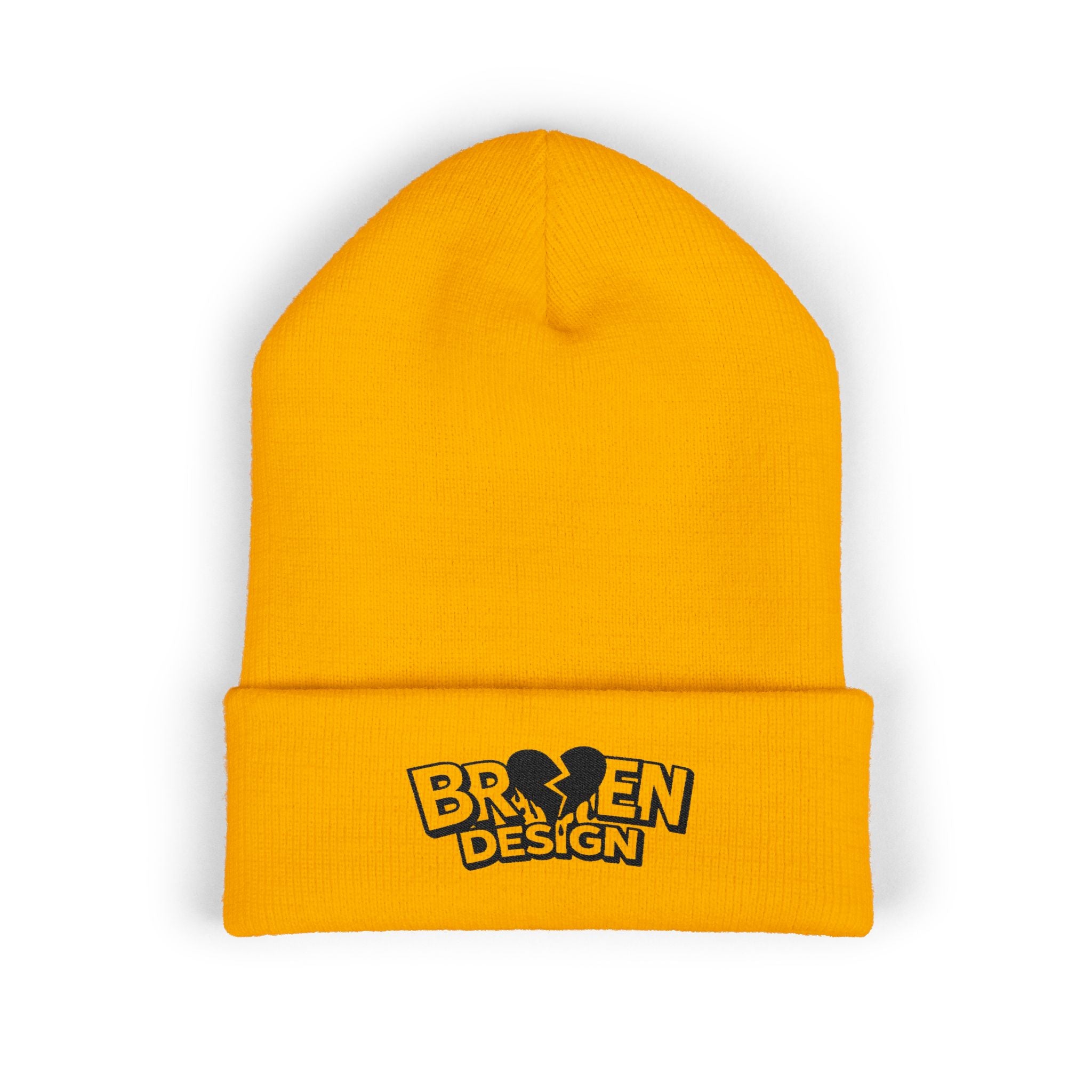 Embroidered Broken Design Beanie