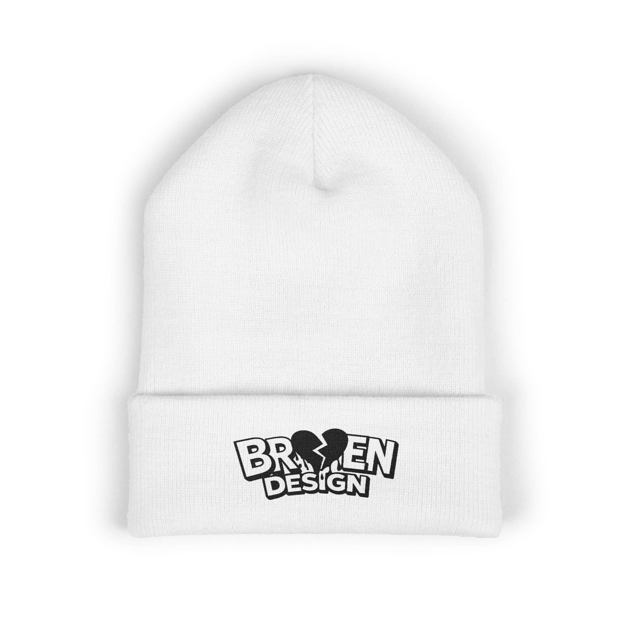 Embroidered Broken Design Beanie