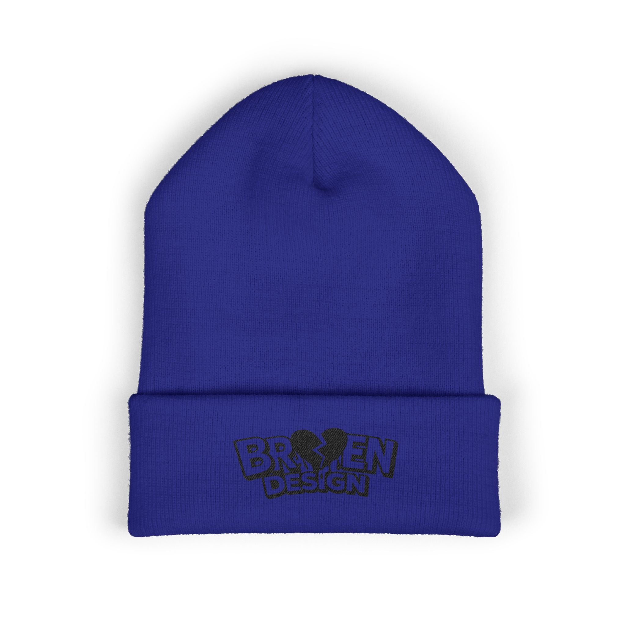 Embroidered Broken Design Beanie